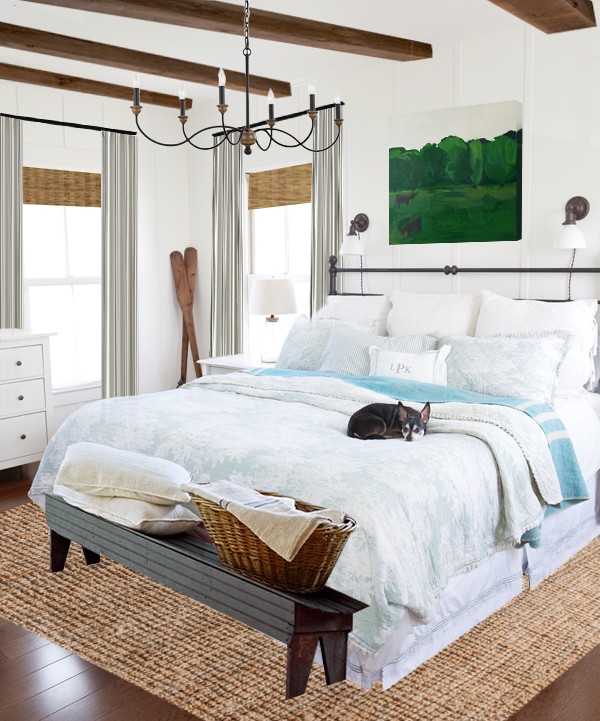 master bedroom update: farmhouse style chandelier | the lettered cottage
