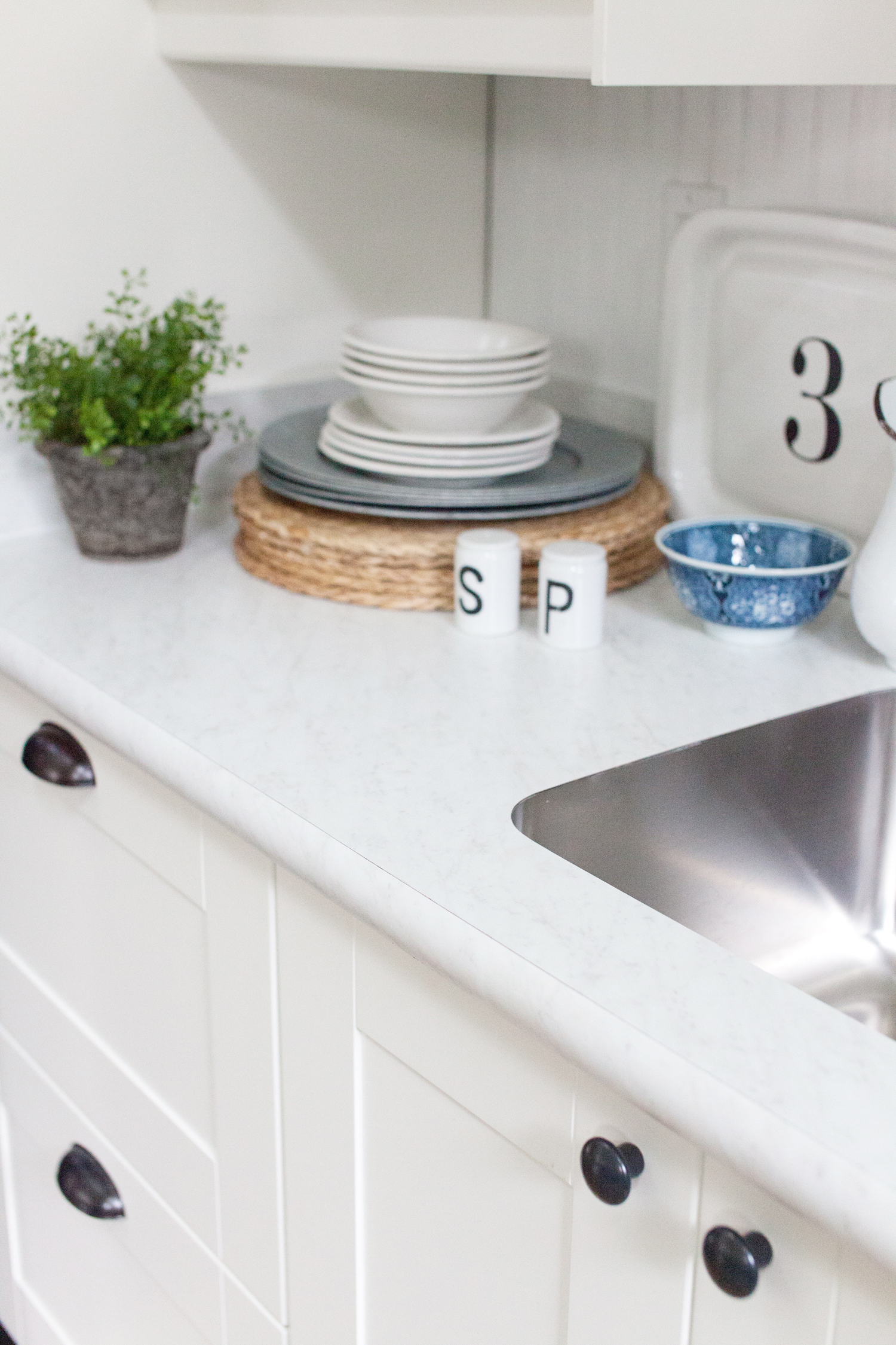 White Carrara Laminate Countertop The Lettered Cottage
