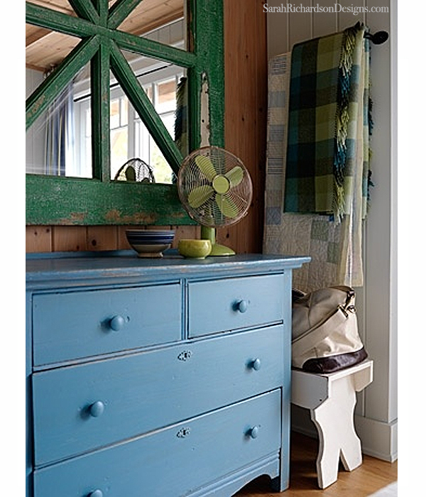 Sarah_Richardson_Designs_Green_Mirror_Blue_Dresser_Guest_Room