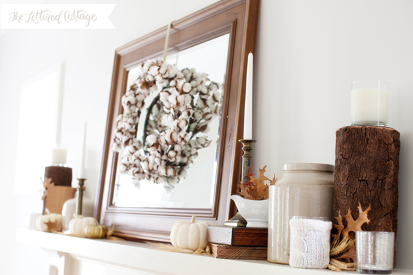 Fall Mantel Decorating | The Lettered Cottage