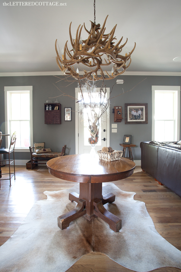 Phoenix Fossil Paint | Antler Chandelier | The Lettered Cottage