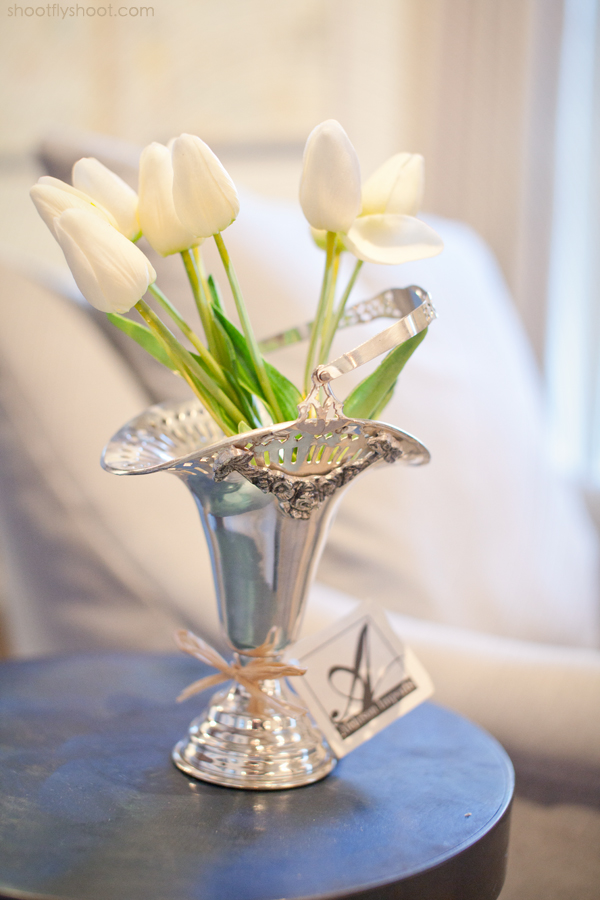 Atchison Home | Silver Vase | White Tulips