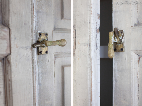 Old Cabinet Door Hardware | Gray Shutters