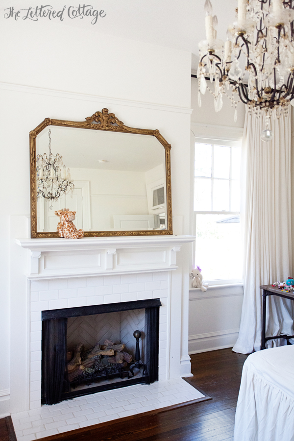 Girls Bedroom | Fireplace | Crystal Chandelier | Antique Mirror