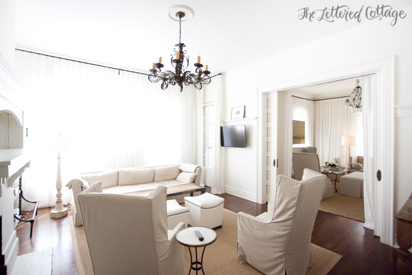 Living Room | Old Cloverdale | House Restoration | White | Neutrals | Ashley Gilbreath Interiors