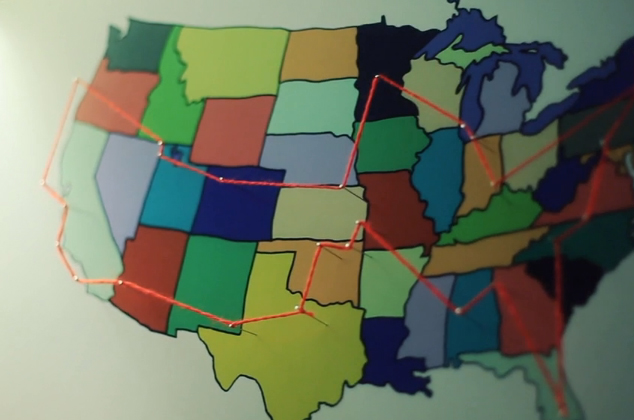 Stringed Maps String on map - The Lettered Cottage