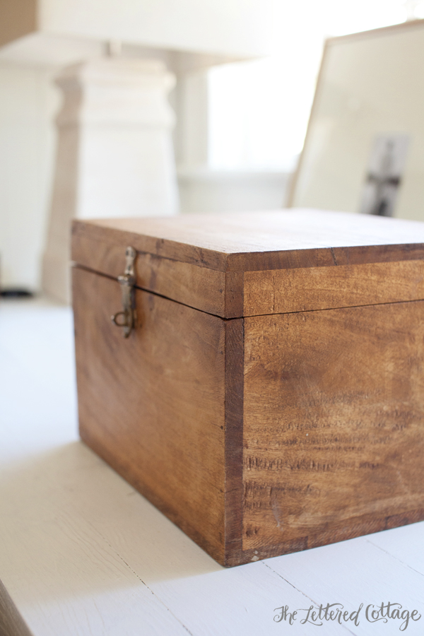 Wood Box | Table Lamp | Master Bedroom Closet