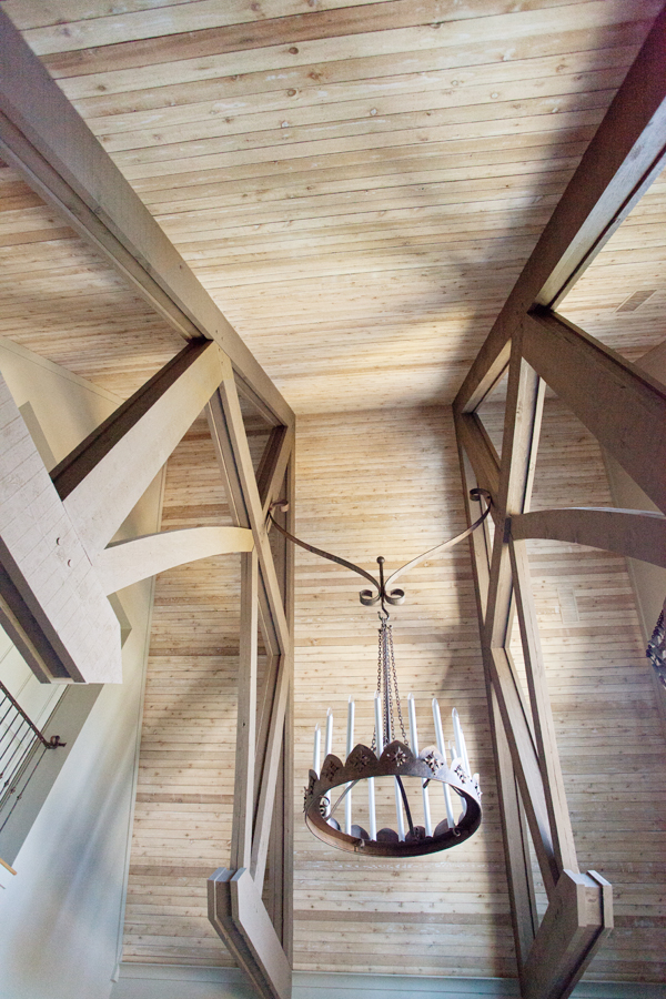 Beamed Vaulted Cathedral Ceiling | Chandelier | Phillip Sides Interior Design | Portis Home