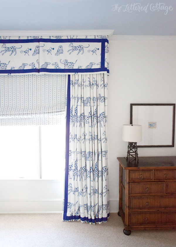 Kids Curtain Fabric | Blue and White | Phillip Sides Interior Design | Portis Home