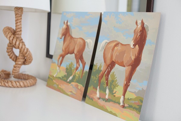 Vintage Horse Paint By Number Paintings