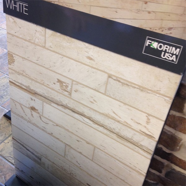 Distressed White Wood Tile