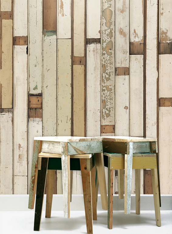 Scrapwood Wallpaper by Piet Hein Eek