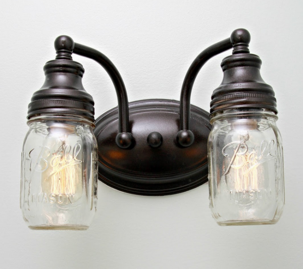 Blesser House | DIY Mason Jar Light FIxture