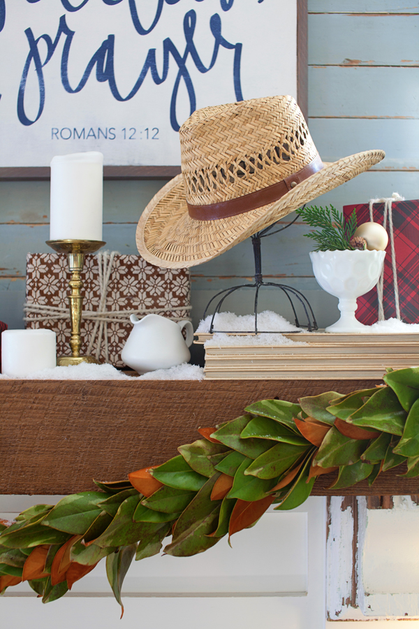 Country Christmas Decorating In The Living Room - The Lettered Cottage
