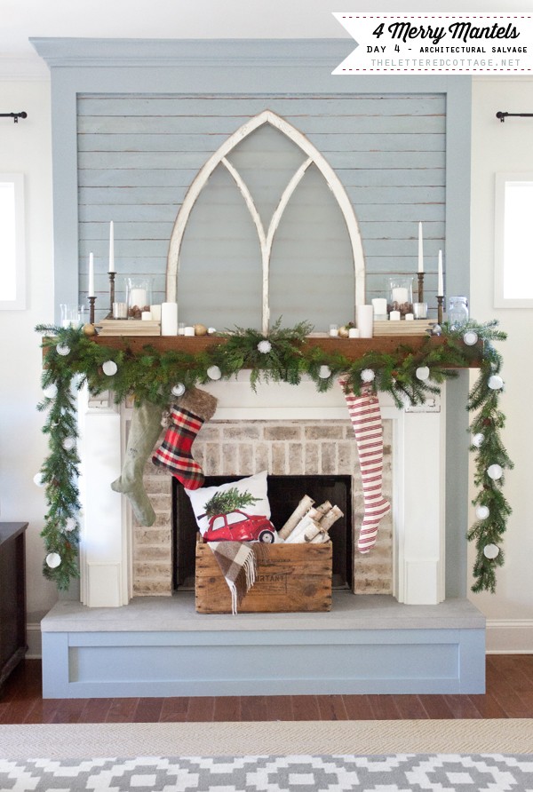Merry Mantel Decorating - Architectural Salvage | The Lettered Cottage
