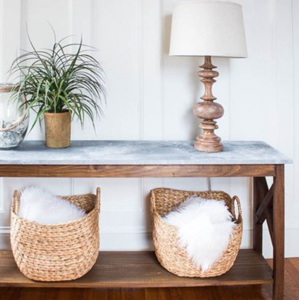 Silver Pennies | Faux Galvanized Tabletop