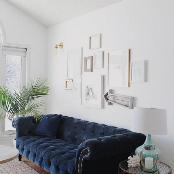 Beach House in the City on Instagram | Navy Chesterfield Sofa