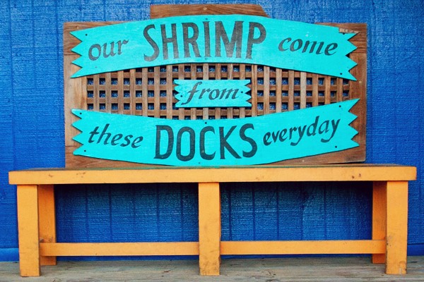 Cocos Sunset Grille | Tybee Island | Georgia | Fresh Shrimp | Sign
