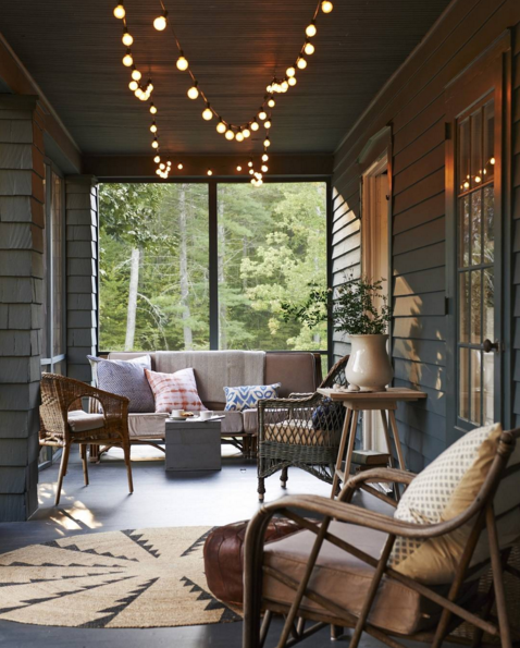 Country Living | Front Porch | Lights | Photo by Monica Buck