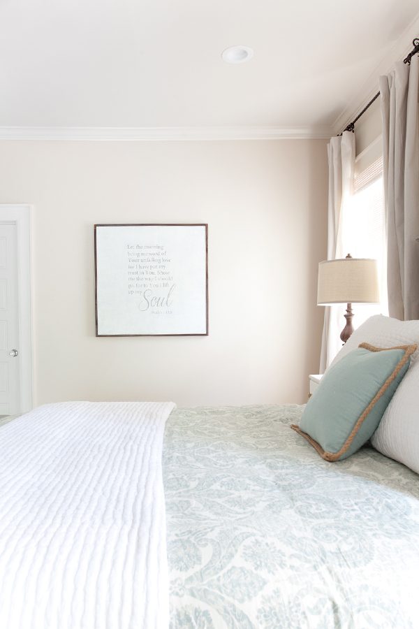 Bedroom Makeover | Gray Blue White Natural