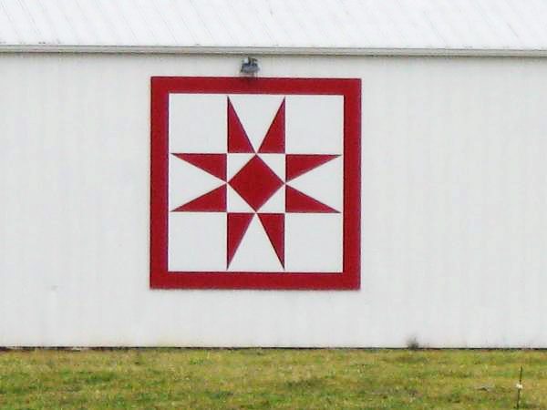 Barn Quilt | Red and White