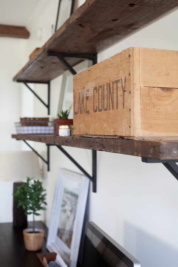 Lake County Crate | Farmhouse Decorating | Home Office | Ikea Brackets