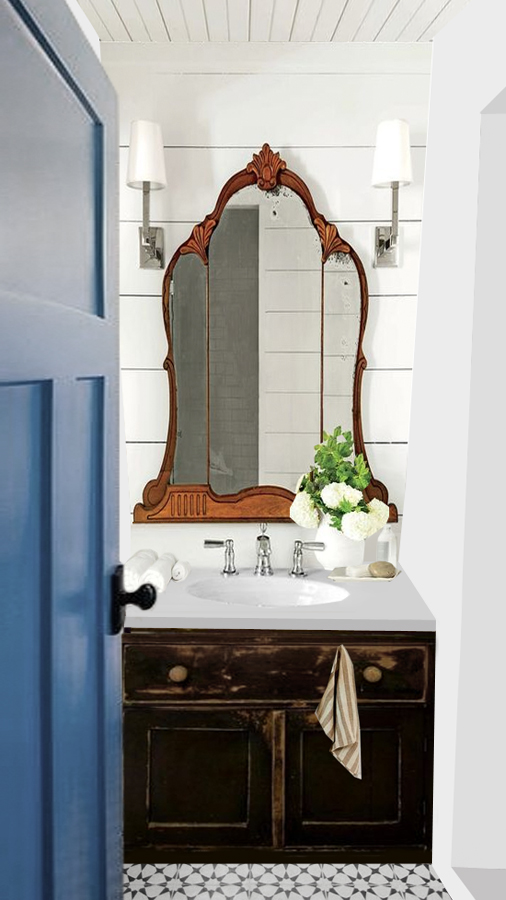 Bathroom Inspiration | Farmhouse Style | TheLetteredCottage.net | Presto Change-o