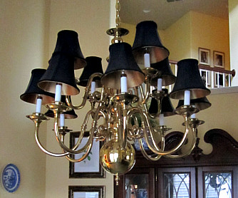 how to paint a brass chandelier * diy