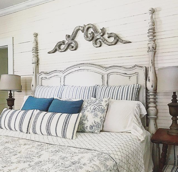 How To Decorate The Wall Space Above Your Arched Headboard Lettered Cottage - Over The Headboard Decorating Ideas