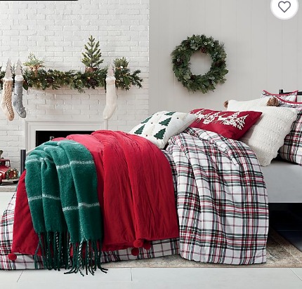 Bee and Willow Plaid Tartan Christmas Bedding Comforter - The Lettered  Cottage